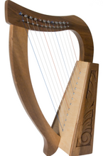 Load image into Gallery viewer, Roosebeck 21 Inch Walnut Celtic Baby Harp 12 String w/Extra String Set + Tuning Tool
