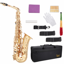 Load image into Gallery viewer, Glarry Student E Flat Alto SAX Saxophone Bundle (Black or Gold)
