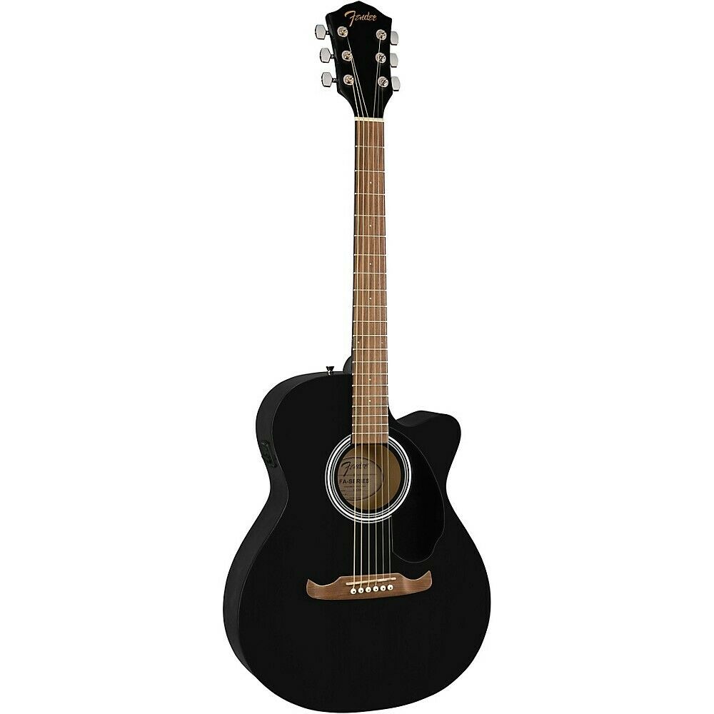 Fender Black Concert Electric-Acoustic Guitar w/Fishman Pickup