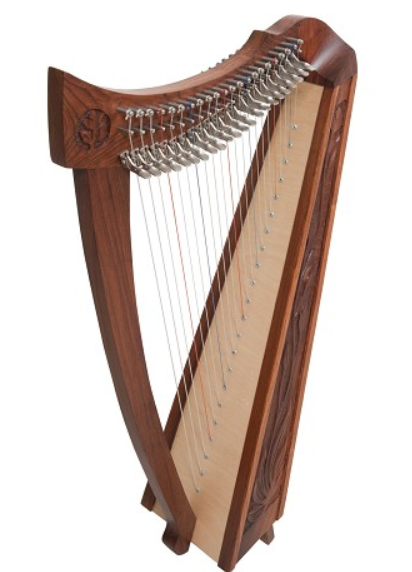 Roosebeck 31 Inch Celtic Balladeer Harp 22 String w/Extra String Set + Tuning Tool