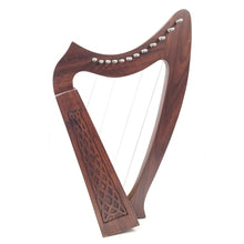 Load image into Gallery viewer, Celtic 12 String Solid Rosewood Baby Harp w/Gig Bag, Strings, Key
