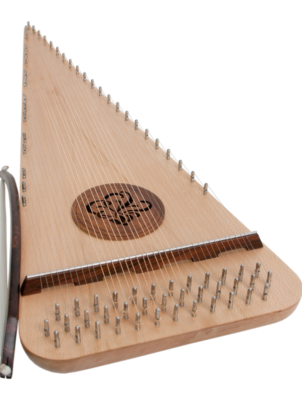Baritone Psaltery 29.5 Inch 37 Strings Rounded w/ Bow